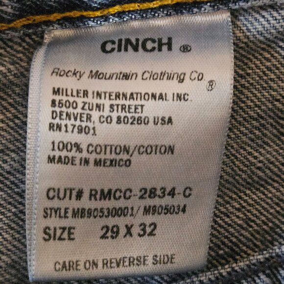 Cinch Mens Relaxed Fit Green Label Jeans 29x32 Rodeo Western Timeless Sleek Work - Picture 5 of 14